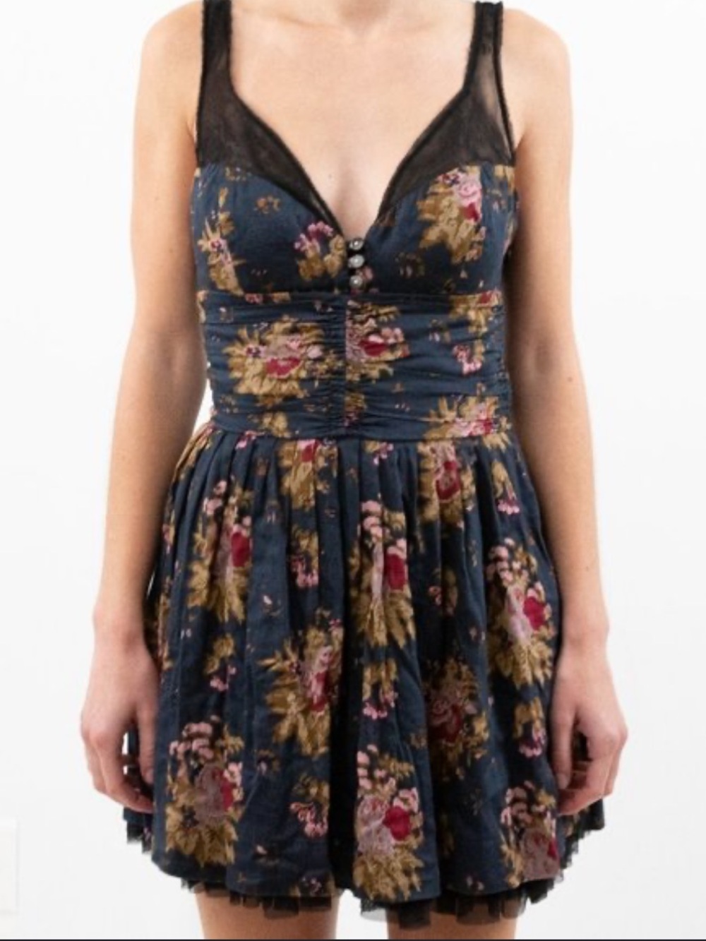 Free People Blue Floral Mini Dress